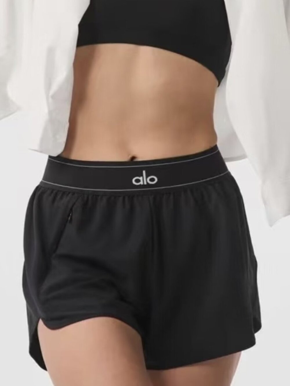 ALO Yoga Match Point Shorts Black - Fashionable Casual Athletic Activewear⛳🎾